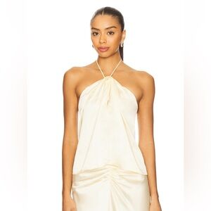 Elegant Cream Halter Top